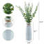 Faux plantes artificielles d'eucalyptus dans un vase