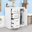 Meuble-lavabo 3 tiroirs avec lavabo en céramique et armoire à fermeture en douceur Modern-1198573369