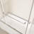 56-60" W x 58" H Semi-Frameless Bathtub Shower Door, Double Sliding Shower Door for Tub with 1/4" (6mm) Clear SGCC Tempered Glass, Chrome Finish Shower Doors, Reversible Installation-122516591