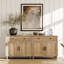 Buffet 68 po avec 4 portes et 2 tiroirs, grande table basse avec beaucoup de rangement, ensemble de 2-833299138