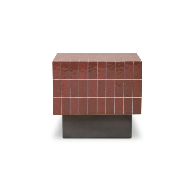 Farren Outdoor Side Table Brown, Brown