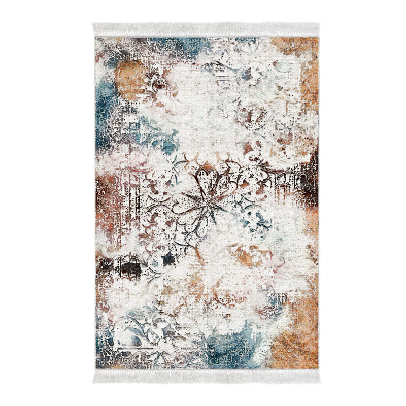Sophie Flatweave White/Grey/Brown Rug, Rectangle 120 x 180cm