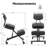 Adjustable Height Ergonomic Kneeling Chair With Backrest And Wheel Brake