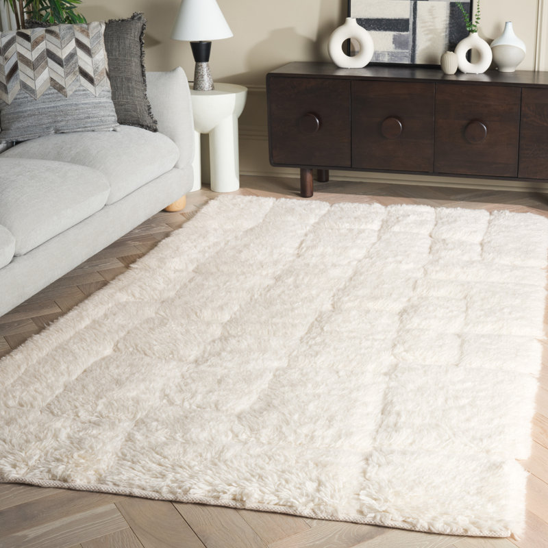 Casablanca 471 Hand Woven Wool Pile Solid Color Rug, Rectangle 3' x 5'