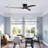 52" 3-Blade Solid Wood Flush Mount Ceiling Fan With Led Light & Remote Control-1088143957-1088144042