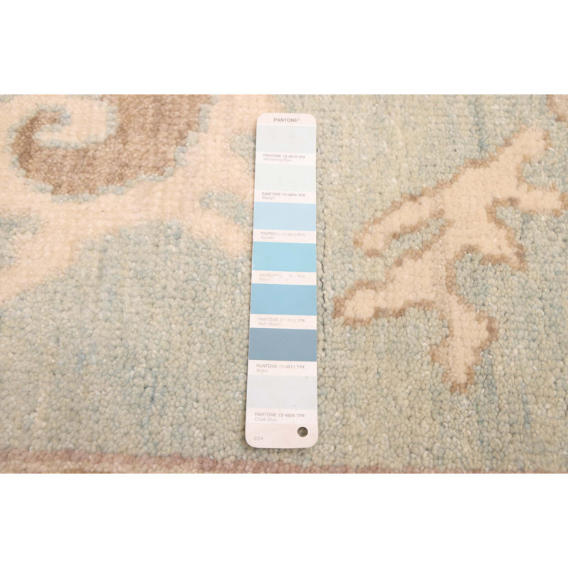 Tapis bleu moderne Oushak 9 pi 0 po x 12 pi 0 po