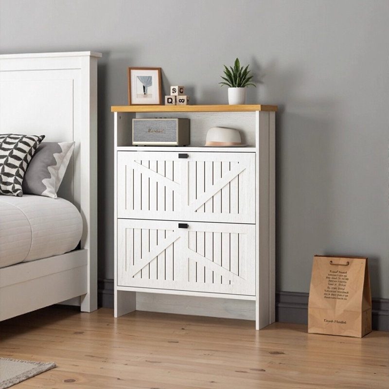 Armoire à chaussures pliante en MDF multi-fonctionnelle, moderne et minimaliste