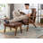 Juntier Faux Leather Armchair with Ottoman-1226973308