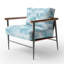 Fauteuil décoratif abstrait - Fauteuil blanc Coastal Mist-2092339990