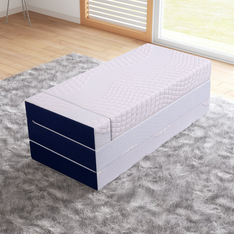 10 & 15cm Medium-Firm Foldable Memory Foam Mattress, Gel-Infused, Removal Cover, Shipped In-A-Box, 10 cm, Kingsize (5')