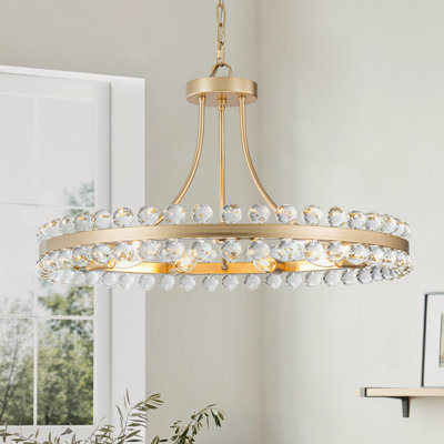Marais 9 - Light Crystal Wheel Chandelier