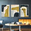 Brushy Shapes I - Ensemble de 3 reproductions de cadres photo sur toile-97759335-97759334