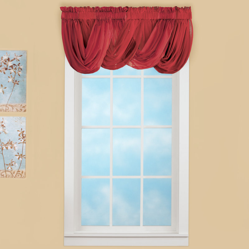 Furman Swag Window Valance, Burgundy