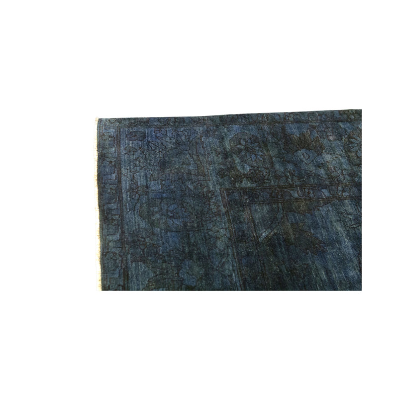 Hand-Knotted High-Quality Navy Area Rug