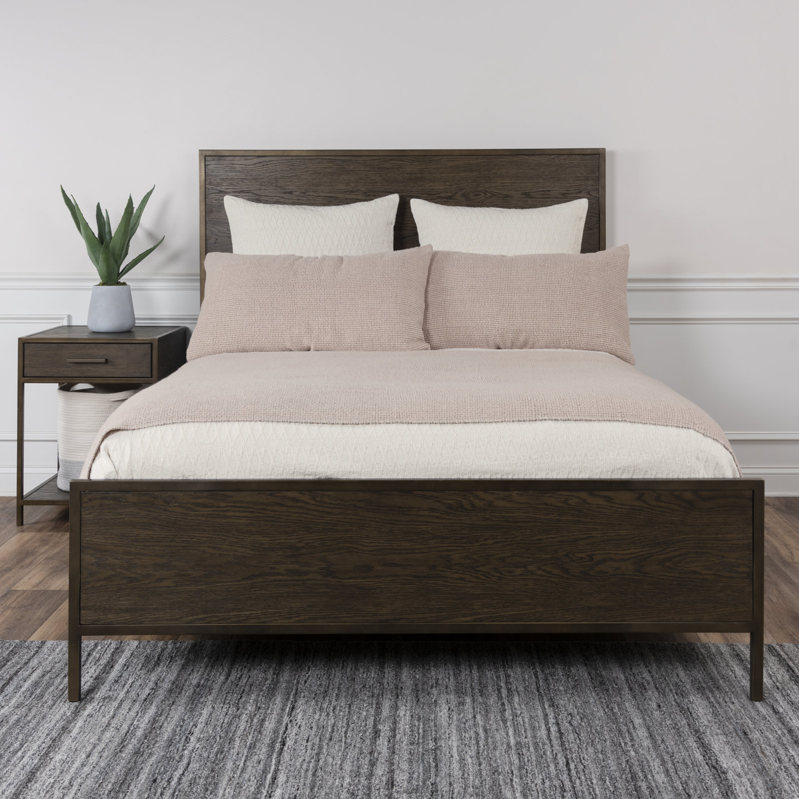 Eastover Cotton Hand Woven Blanket, Blush