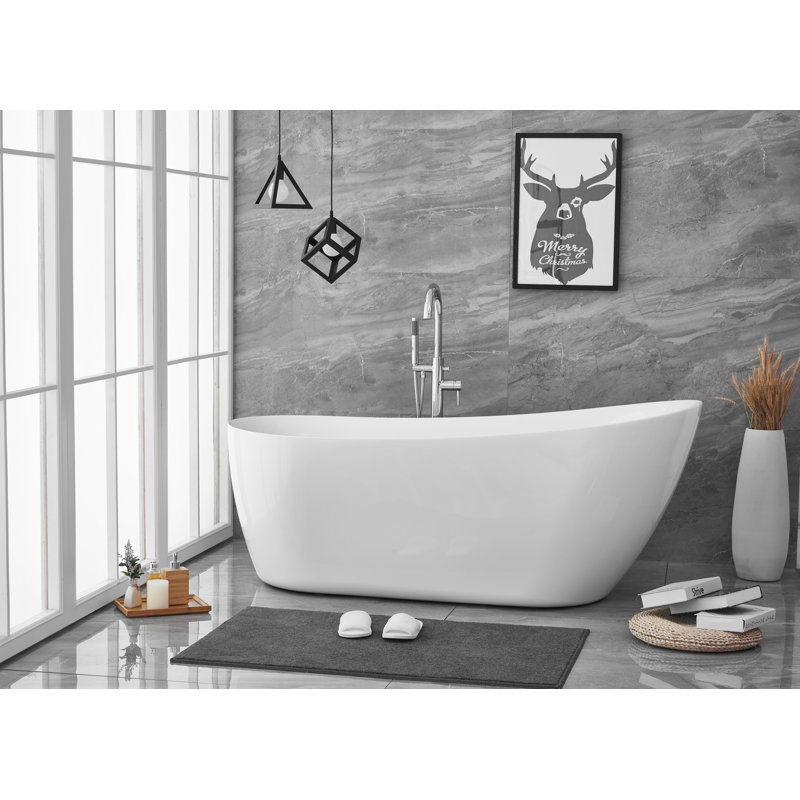 Jakeena 70'' x 31.5'' Soaking Acrylic Bathtub