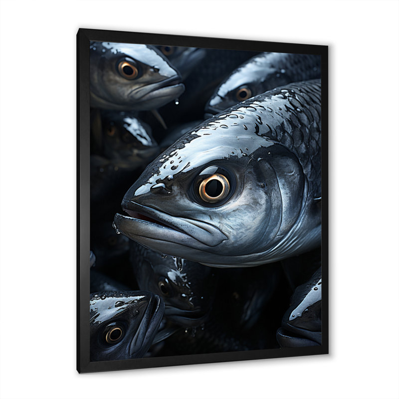 «Larance Fishing», reproduction sur toile, Cadre photo noir, H 20 po x l 12 po x P 1 po