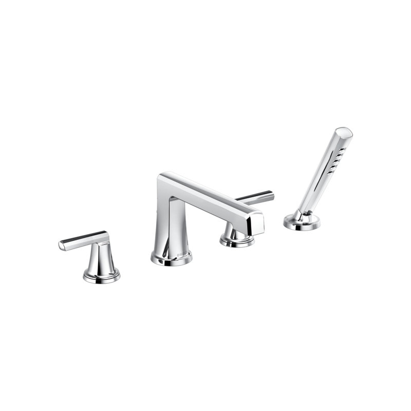 Levoir® Roman Tub Faucet with Handshower Less Handles, Lever, Luxe Nickel