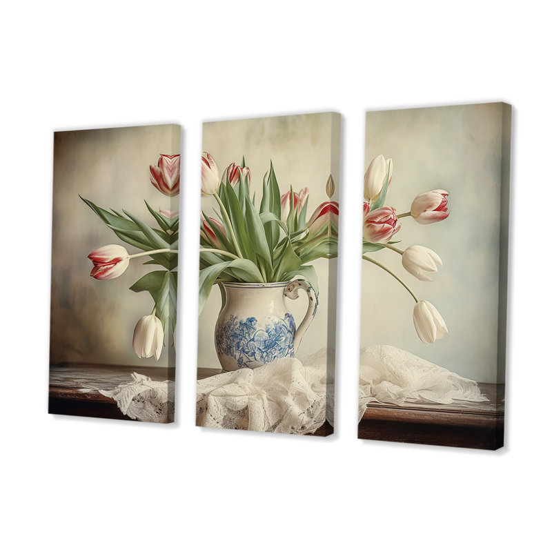 Ensemble de salon Tulipes Bouquet Nature morte VI - Tulipes, H 28 po x l 36 po x P 1 po