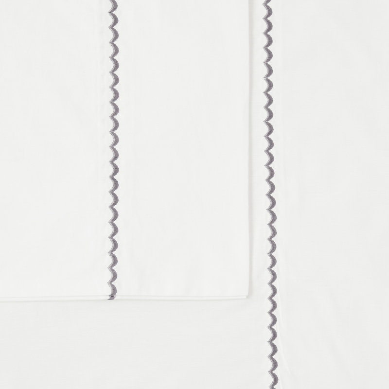 Oceanfront Resort Solid Percale Sheet Set, White, Queen Sheet Set with 1 Fitted Sheet