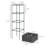 Galvanized Raised Garden Bed, 24" x 24" x 11.75" Outdoor Planter Box with Trellis Tomato Cage and Open Bottom for Climbing Vines, Vegetables, Flowers in Backyard, Garden, Patio, Gray-1692481037