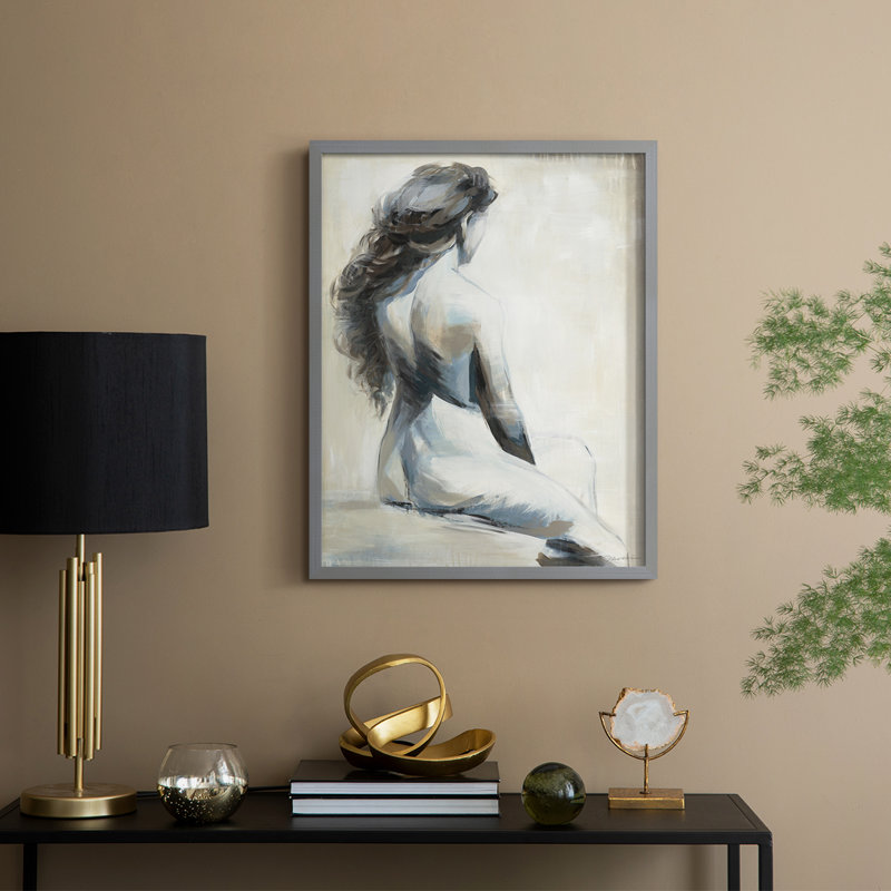 «Song on the Wind», reproduction encadrée - bois massif, H 11 po x l 9 po, Gris