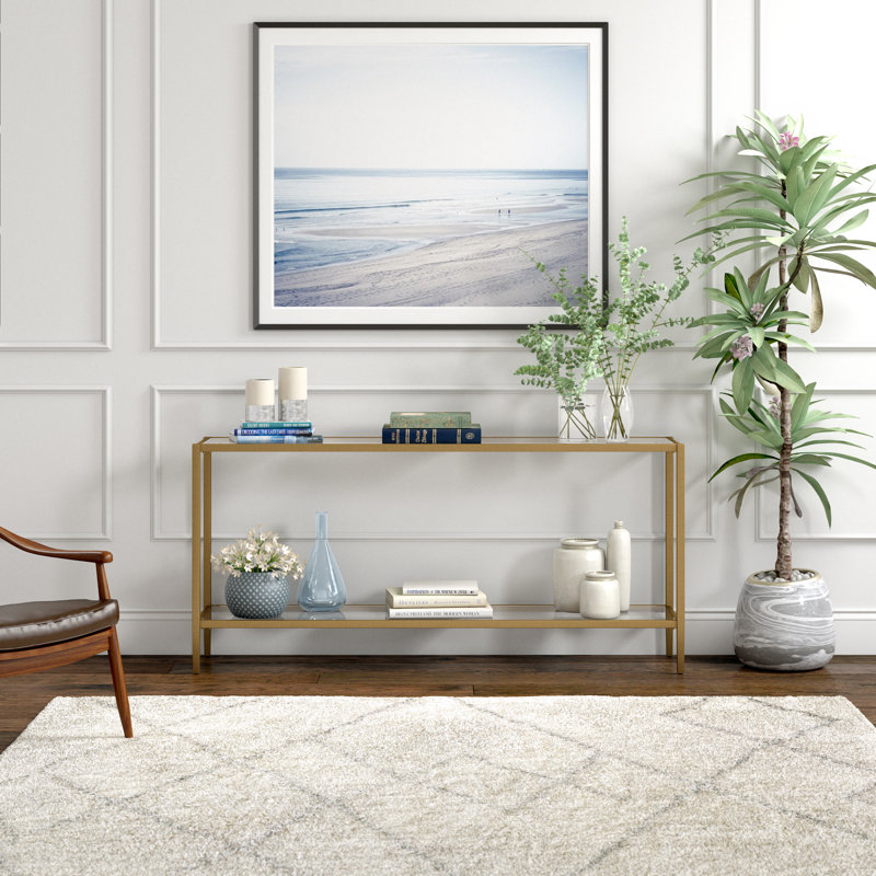 Hera Console Table, Brass, 76.2cm H x 162.6cm W x 35.6cm D