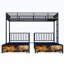 Triple Bunk Bed For , Metal Detachable, Separates Into 3 Twin Beds, Noise - , Black Can Be Split Solid Build, Finish