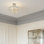 Lustre en cristal 8 lumières, plafonnier semi-encastré, luminaire moderne pour chambre à coucher, couloir, entrée, cuisine, salle de bain, H 19,3 po x l 18,3 po, base E12