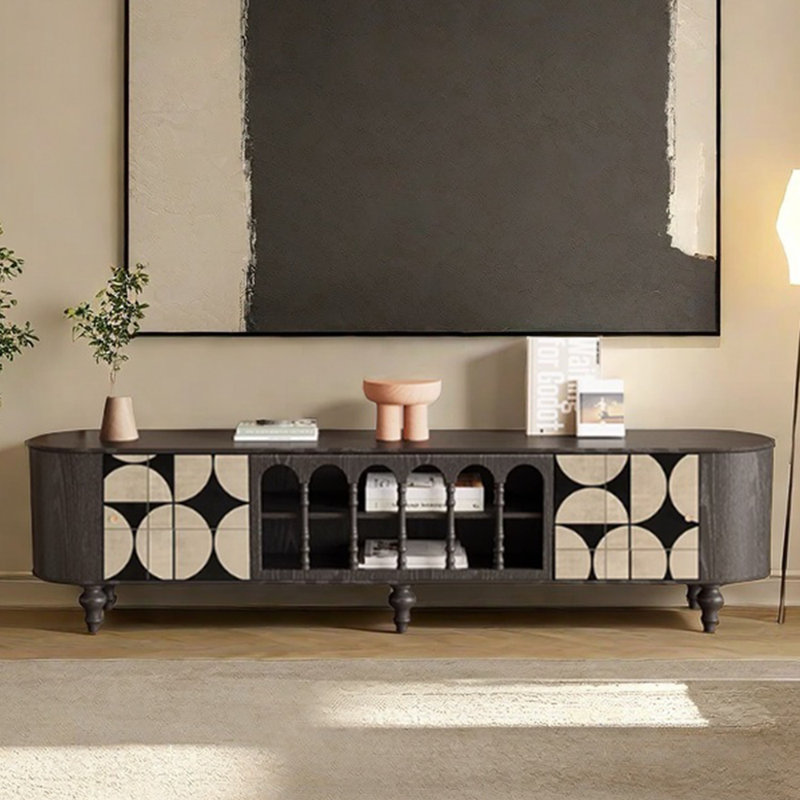Meuble télé de style français personnalisé, 86.61"