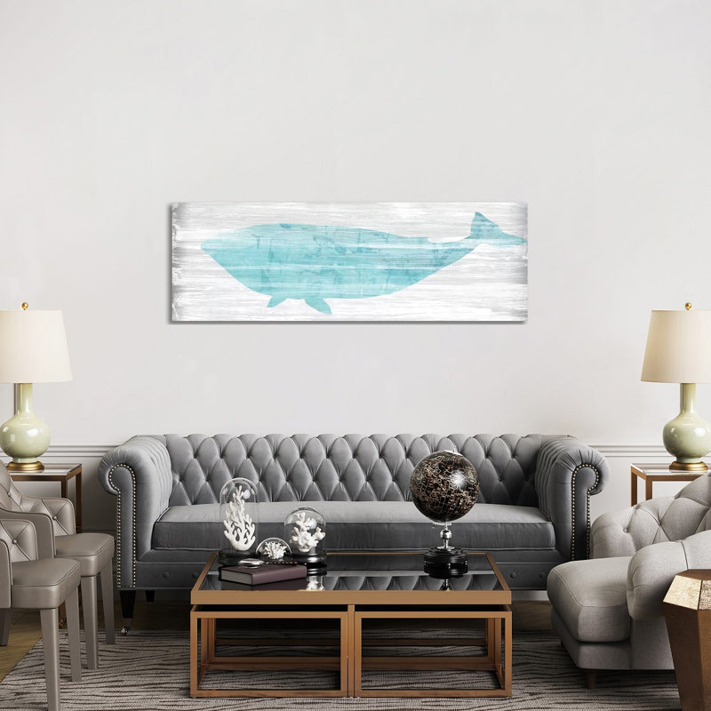 Weathered Whale II by June Erica Vess - Wrapped Canvas Panoramic Gallery-Wrapped Canvas Giclée