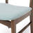 5-Piece Mid-Century Modern Dining Set: Rubberwood Frame Table & 4 Upholstered Chairs, Walnut + Mint