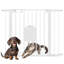 75-103 cm Pet Safety Gate Pressure Fit Stair with Small Door Double Locking