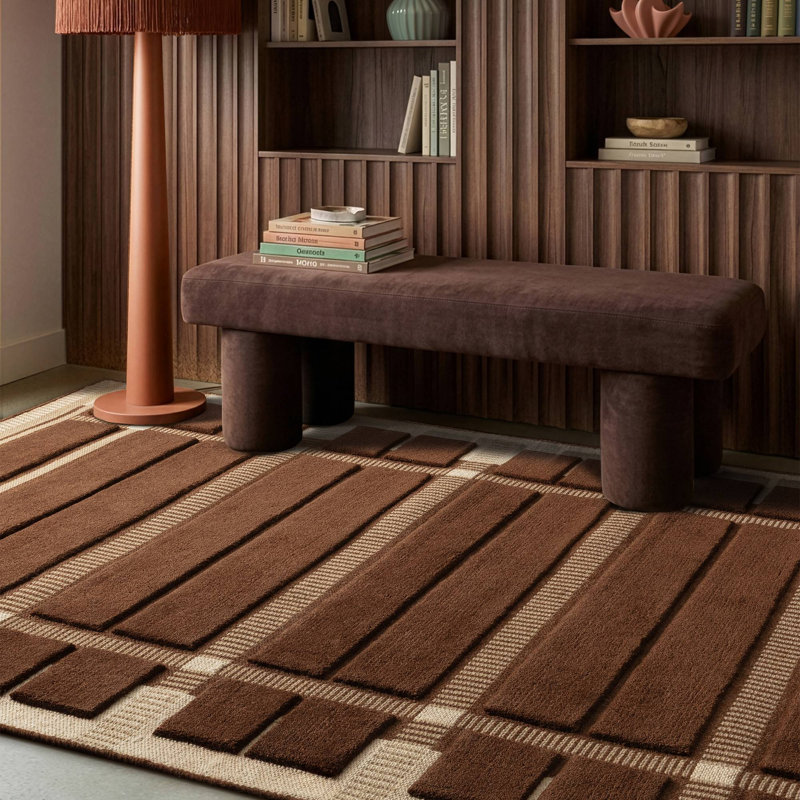 Rectangle Wool Hand Tufted Dhurrie, Rectangle 120 x 170cm