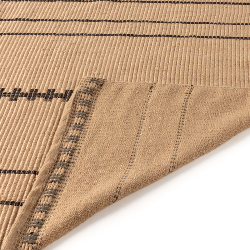 Vallarta Outdoor Striped Area Rug in Valley Sand, Rectangle 5' x 8'