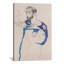 "Gustav Klimt" Im Blauen Malerkittel "par Egon Shiele, reproduction d'art sur toile-1653691635-1716697792-1716697823