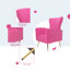 Fauteuil d'appoint moderne en velours avec table, fauteuil à oreilles et pieds Modern-1078753324