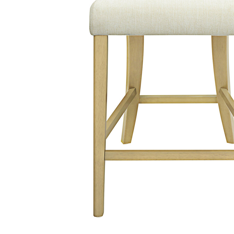 Ensemble de 2 chaises de salle à manger à hauteur de comptoir, Naturel, Beige