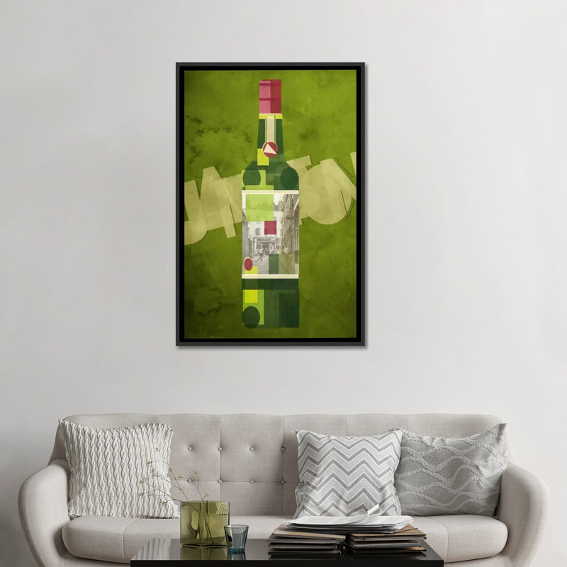« jameson », impression sur toile tendue, H 48 po x l 32 po x P 1,5 po, Toile avec cadre noir, Pas de tapis