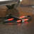 High-Durability Foldable Parking Barrier Heavy-Duty Steel With Built-In Lock & Two Keys Red Reflective Strips