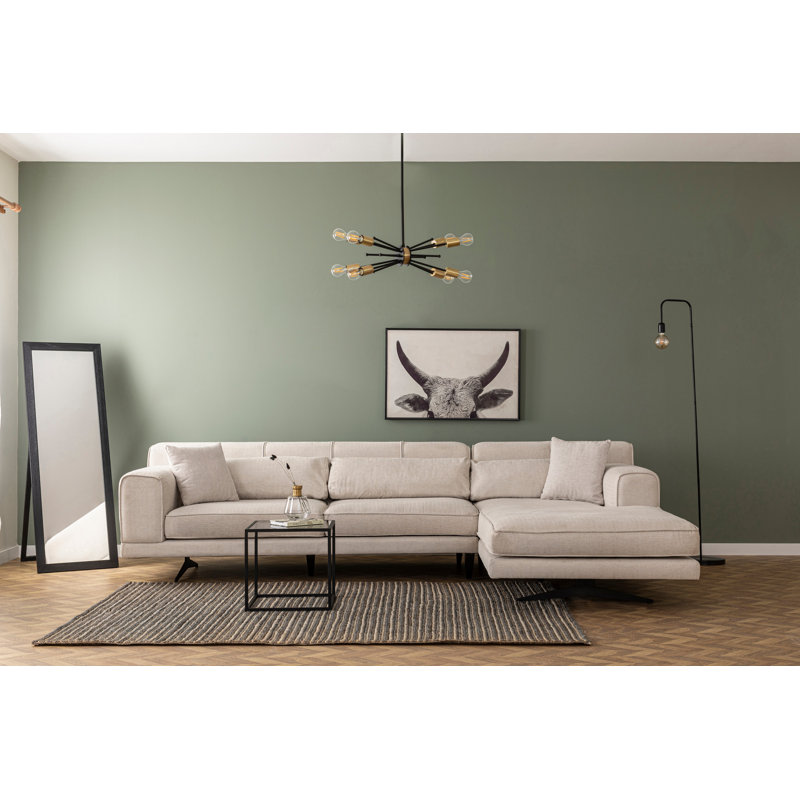 Canapé modulaire de 77,95 po Dakaden, Beige, Face à la droite