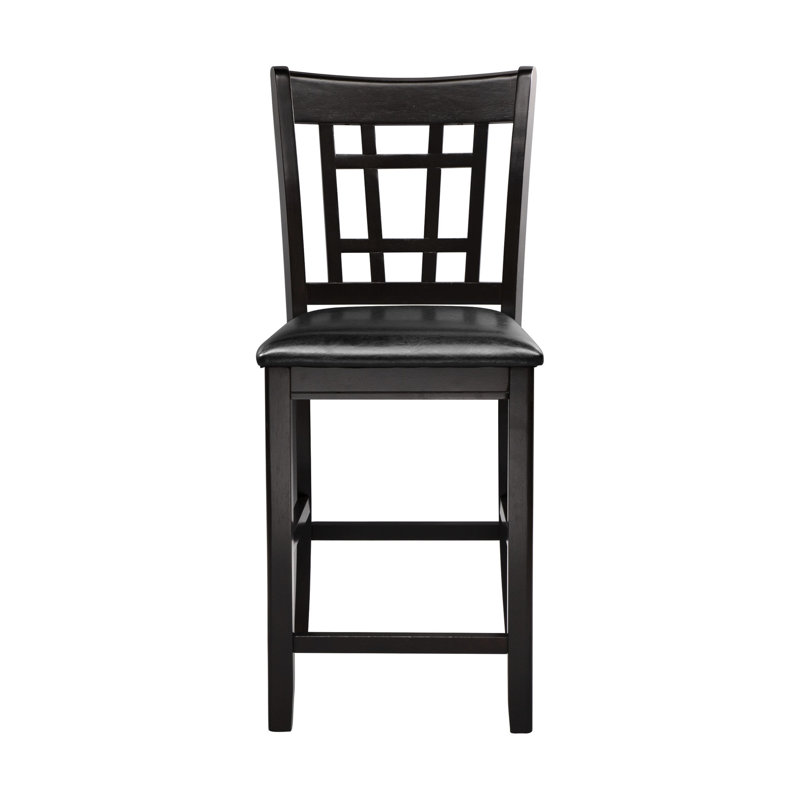 2 chaises de hauteur comptoir, placage de cerisier foncé, revêtement en mélange, sièges de meuble de 10,5 po, similicuir profondeur de 20,14 po, capacité de poids de 250 lb
