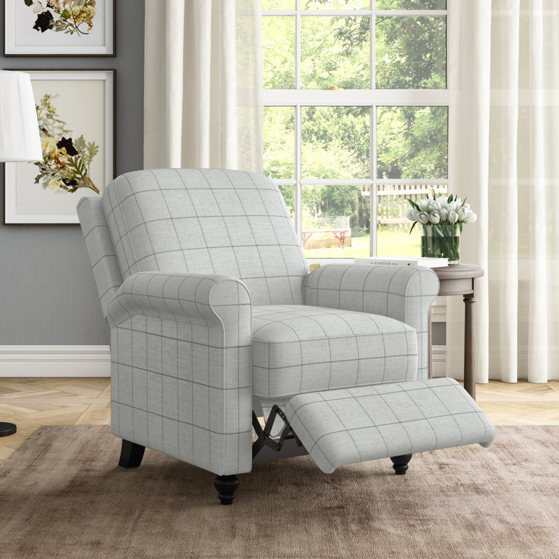 Leni Upholstered Recliner, Barley Tan Geometric