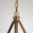 3-Light 12" Brass Finish Glass Pendant Light