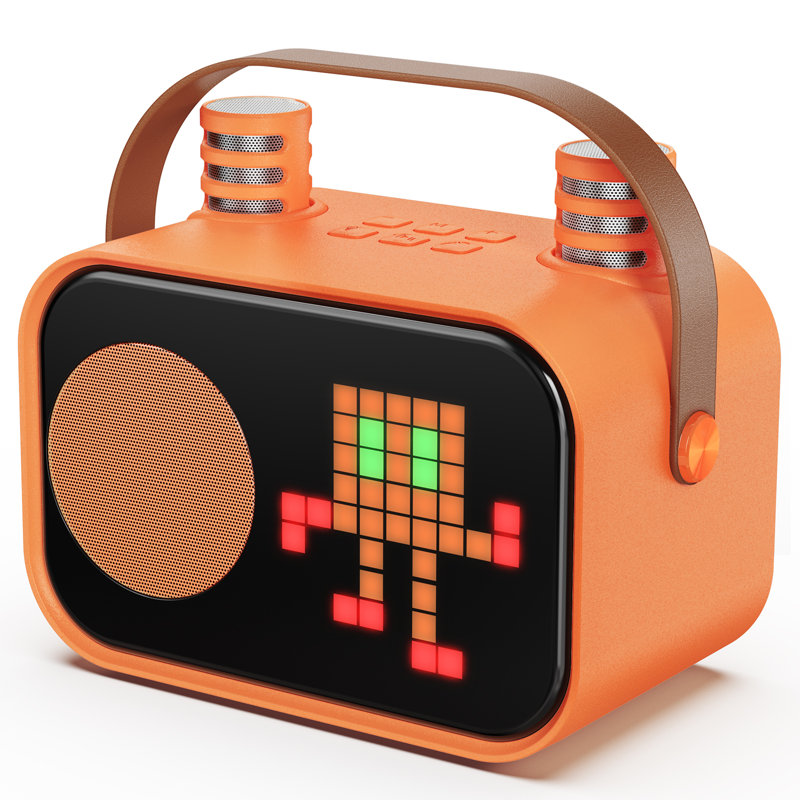 Mini machine à karaoké Bluetooth haut-parleur de fête pour les anniversaires / cadeau de Noël Support audio portable et léger Tf / USB connecté