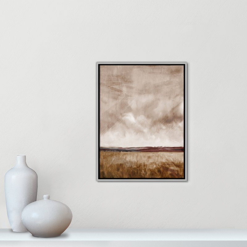 «Autumn Sky Print» par Kimberly Allen, Flottant argenté, L 19,5 po x H 25,5 po