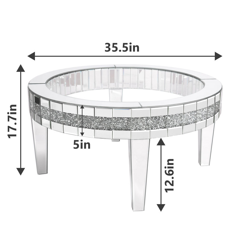 Mercer41 Meichele Glass Coffee Table 35