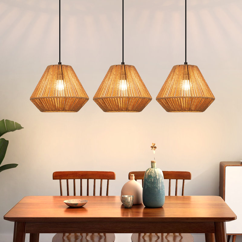3 - Light Stainless Steel Caged Pendant