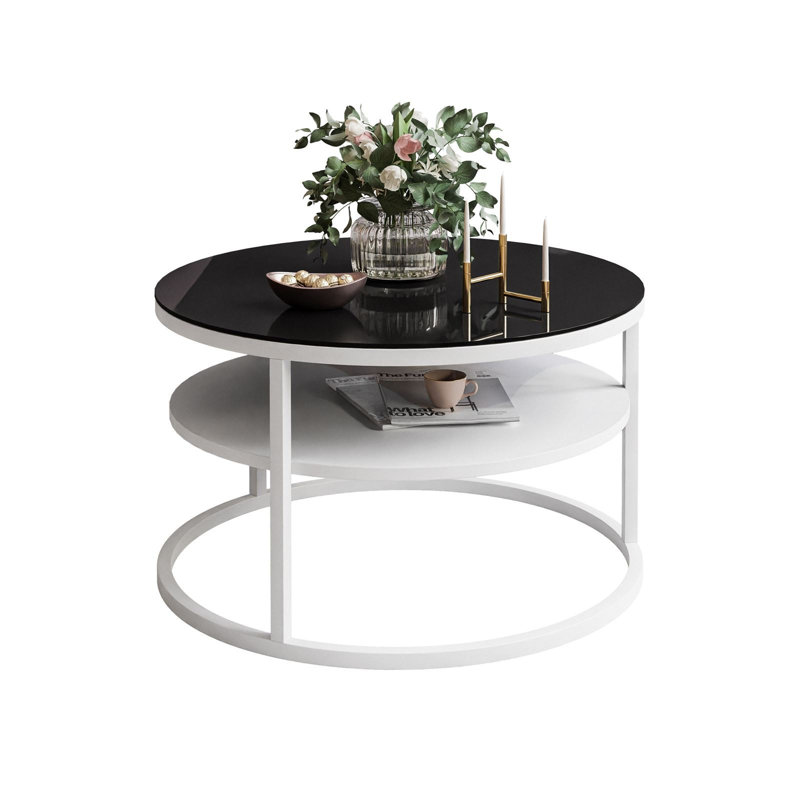 Knowlson Coffee Table, Black/White