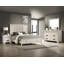 1Pc 2-Drawer Louvered Design Nightstand